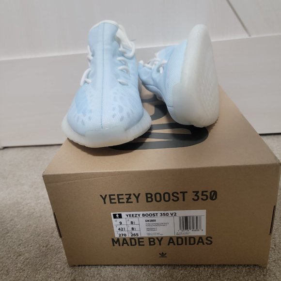 Yeezy Boost 350 Mono Ice US9 Mens - Picture 3 of 3